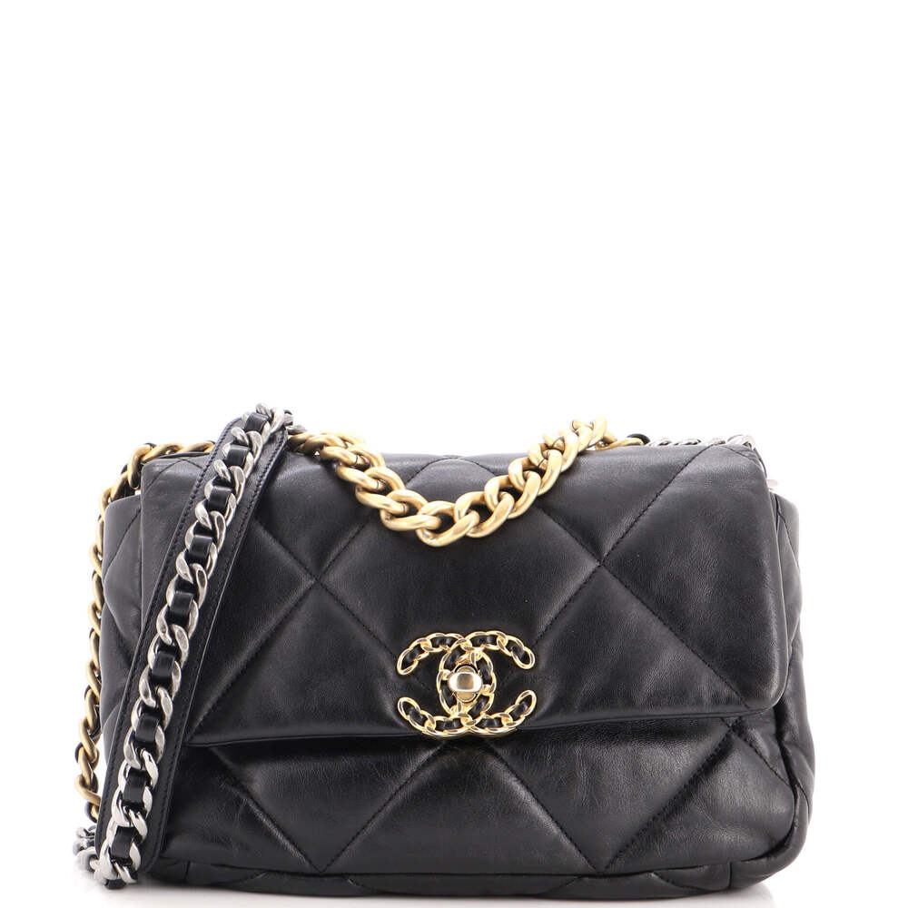 Chanel Medium 19 Flap Bag Quilted Leather